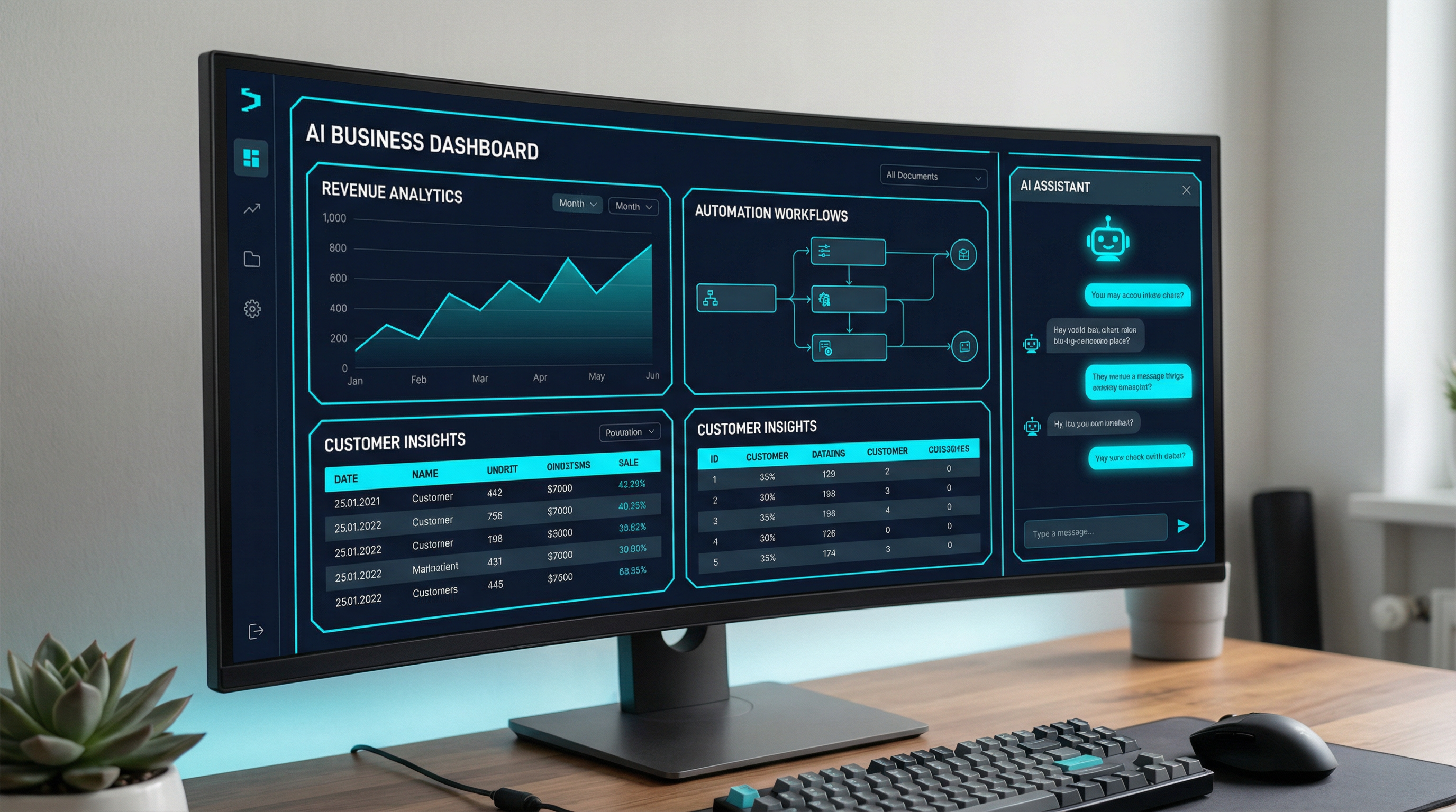 AI-powered business dashboard